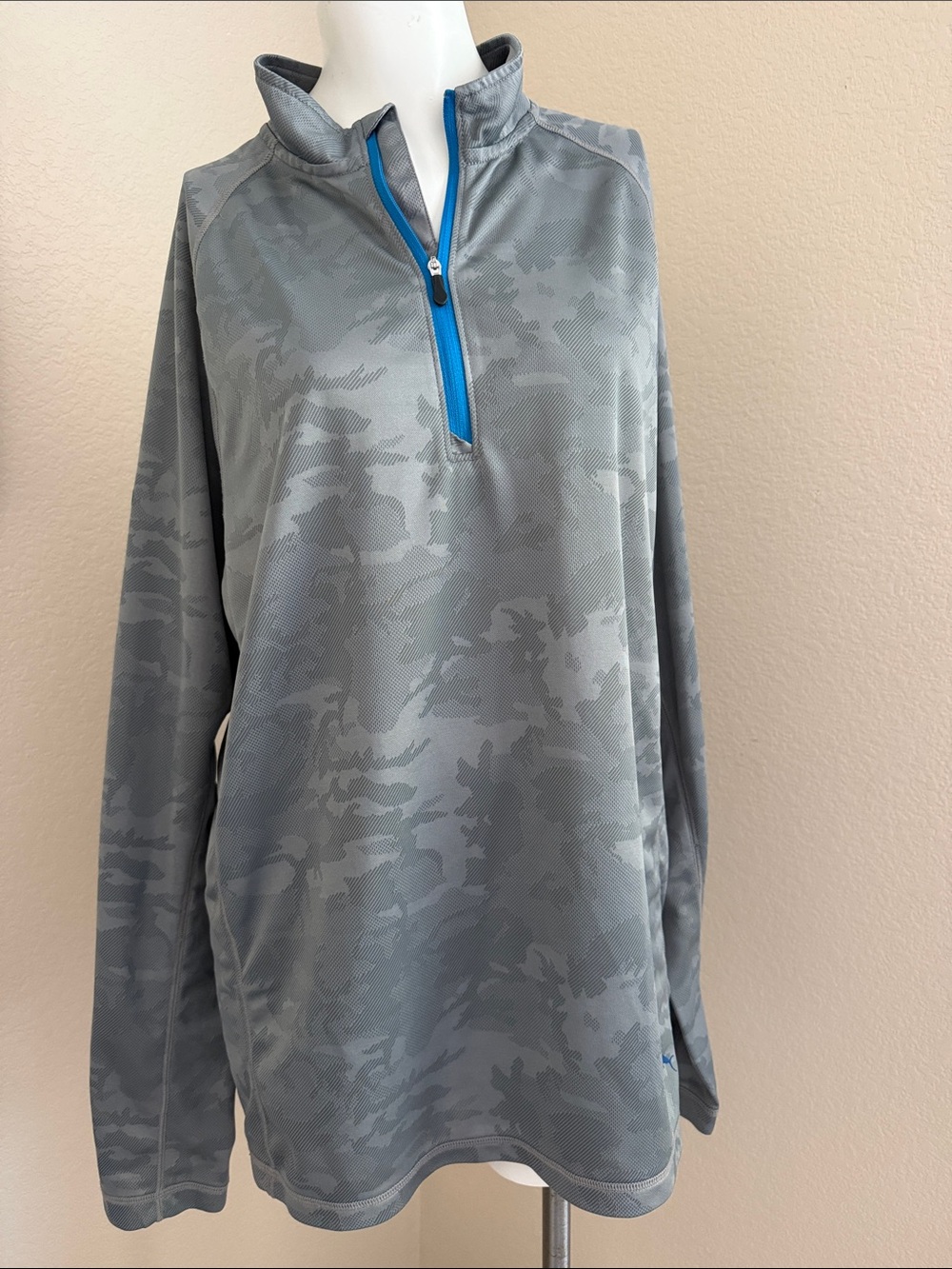 TOMMY BAHAMA | Relax Long Sleeve Lightweight Solar Camo Zip Shirt SZ - L